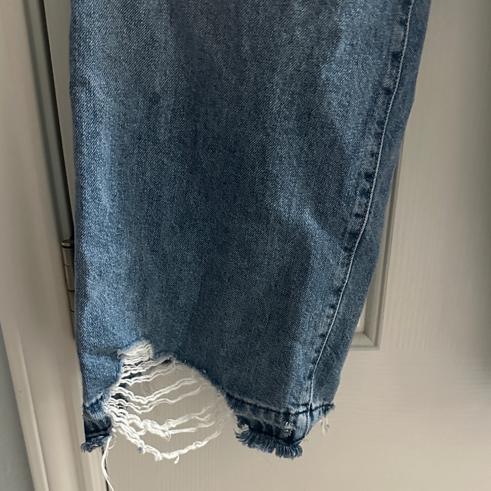 DL1961 Anthropologie Hepburn Ultra High-Rise Distressed Wide Leg Jeans Size 28 - Picture 5 of 16